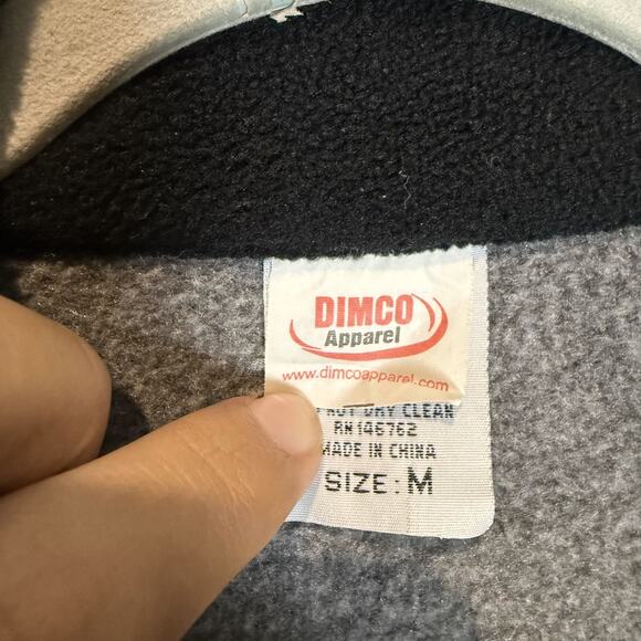 Monterey Bay Dimco Apparel Hoodie Mens Medium Gray Fleece Full Zip Mock Neck - Picture 8 of 12